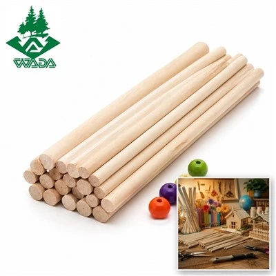 Tiges de chevilles en bois pour l'artisanat